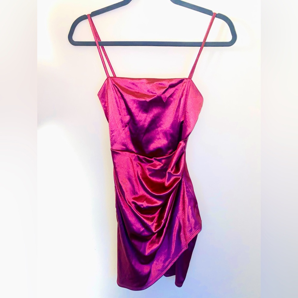 Satin cocktail dress, size small